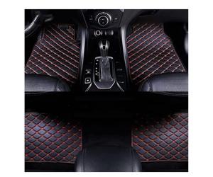 YYBCDSA 4pcs Leather Car Floor Mats, For Ford Focus ST-line ST line MK4 2004-2024 All Weather Front Rear Row Auto Carpet Waterproof Protection Accessories,D