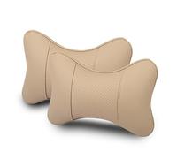 YYBCDSA Car Seat Neck Pillow, for FIAT 500/500C/500E/Abarth 500 2007-2022 Memory Foam Car Neck Support Pillow PU Leather Neck Pillow for Relieving Neck Fatigue,D