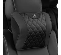 YYBCDSA Car Seat Neck Pillow, for Mitsubishi Pajero Outlander Grandis Lancer Riflettente Memory Foam Car Neck Support Pillow PU Leather Neck Pillow for Relieving Neck Fatigue,A