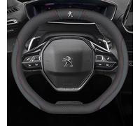 YYBCDSA Car Steering Wheel Cover, for Peugeot 3008 GT Line 2019-2021 Heavy Duty Car Steering Wheel Cover,Leather Anti-Slip Breathable Steering Wheel Protector,B