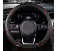 YYBCDSA Car Steering Wheel Cover, for Seat Leon KL 4 ST FR MK4 2020-2023 2024 Heavy Duty Car Steering Wheel Cover,Leather Anti-Slip Breathable Steering Wheel Protector,B-D
