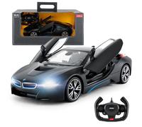 YYC 1:14 Scale Remote Control Car for BMW I8, 2.4GHz Model RC Cars with Controlled Doors, Headlight, Taillight, Electric Sport Racing Hobby Vehicle Gift for Adults, Kids, Boys, Girls - Black