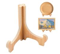 YYCLIPY 1 Piece Decorative Plate Stand Wooden Plate Holder Easel Display Stand Picture Frame Holder Folding Plate Holder for Tables Tabletop Easels Platter Dish Book Photo and Plaque
