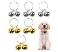 YYCLIPY 6 PCS Cat Dog Collar Bells,Extra Loud Cat Dog Bells,Pet Tracker Bells,Gold Double Bells for Dog and Cat Collar Decoration and Training,Alert Birds and Wildlife（Gold + Silver）