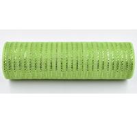YYCRAFT 10 inch x 30 feet(10 Yards) Metallic Deco Poly Mesh Ribbon(Lime)