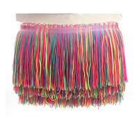 YYCRAFT 10 Yards 6 Inch Wide Tassel Curtian Fringe Trim by The Yard for DIY Sewing Crafts Clothing Curtains Decoration-Rainbow
