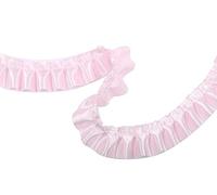 YYCRAFT 11 Yards Satin Ruffle Trim Fabric Trims and Embellishments by The Yard, 1.5 Inch Baby Pink