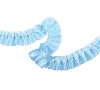 YYCRAFT 11 Yards Satin Ruffle Trim Fabric Trims and Embellishments by The Yard, 1.5 Inch Blue