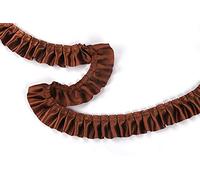 YYCRAFT 11 Yards Satin Ruffle Trim Fabric Trims and Embellishments by The Yard, 1.5 Inch Brown