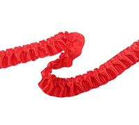 YYCRAFT 11 Yards Satin Ruffle Trim Fabric Trims and Embellishments by The Yard, 1.5 Inch Red