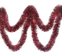 YYCRAFT 15 Yards (45 Feet) Commercial Length Thick Foil Tinsel Christmas Garland Classic Christmas Decorations, Burgundy