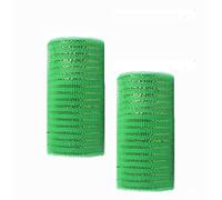 YYCRAFT 2 Pack 6 Inch Metallic Poly Mesh Ribbon (Total 20 Yards,Apple Green)