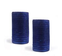 YYCRAFT 2 Pack 6 Inch Metallic Poly Mesh Ribbon (Total 20 Yards,Navy)