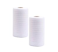 YYCRAFT 2 Pack 6 Inch Metallic Poly Mesh Ribbon (Total 20 Yards,White)
