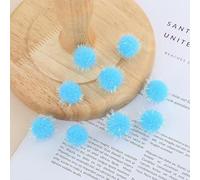YYCRAFT 200pcs Glitter Tinsel Pom Poms Sparkle Balls for DIY Craft/Party Decoration/Cat Toys(15mm,Aqua)