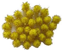 YYCRAFT 200pcs Glitter Tinsel Pom Poms Sparkle Balls Yellow(20mm)