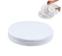 YYCRAFT 36 Felt Plate China Storage Dividers Protectors White Thick Premium Soft Round Felt Circles (10.5 Inch,White)