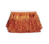 YYCRAFT 4" Wide Tinsel Fringe Tinsel Trim Tinsel Garland Dance Costume Fringe Trimming Shiny foil Effect Party Decor (10 Yards,Orange）