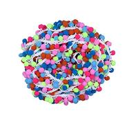 YYCRAFT 5 Yards Multicolor Pom Pom Ball Fringe Trim Ribbon Sewing Lace for Clothing Curtain Pillow Accessory Decoration DIY Craft(Pom Size:5/8" Bright Color)