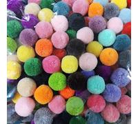 YYCRAFT 50 PCS Kitty Yarn Puffs Cat Toys 15mm Cat Ball,Solid Mix(Style 1)