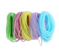 YYCRAFT 75 Yards Mesh Tube for Craft Deco Flex for Wreaths Cyberlox CRIN Crafts 8mm 3/8-Inch Easter'Day,5 Colors