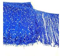 YYCRAFT 8'' Hoogram Sequin Chainette Tassel Fringe Trim by The Yard Garland Dance Costume Trimming Party Decoration(5 Yards,Royal）