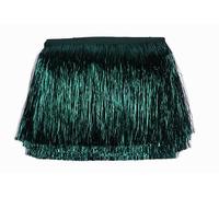 YYCRAFT 8" Wide Tinsel Fringe Tinsel Trim Dance Costume Fringe Trimming Shiny foil Effect(5 Yards,Hunter Green)