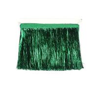 YYCRAFT 8" Wide Tinsel Fringe Tinsel Trim Tinsel Garland Dance Costume Fringe Trimming Shiny foil Effect Party Decor (5 Yards,Emerald Green)