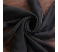 YYCRAFT Chiffon Fabric by The Yard 59" Wide 5 Yards, Black