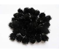 YYCRAFT Glitter Tinsel Pom Poms Sparkle Balls Black 20 mm Pack of 200