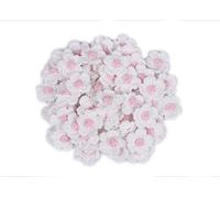 YYCRAFT Pack of 100 Crochet 1" Spring Flower for Crafts Embellishments,White