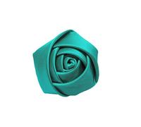 YYCRAFT Pack of 20pcs Satin 4d Rose 2" Craft Wedding Bride (Teal)