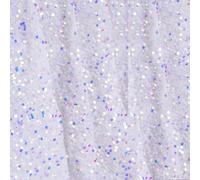 YYCRAFT Velvet Sequins Stretch Fabric by The Yard Velvet Sequins 2 Way Stretch Fabric for Fashion, Crafts, Backdrops,2 Yard Iridescent White