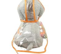 YYDPYZBD Pet Raincoat Dog Puppy Transparent Rainwear Hooded Waterproof Jacket Clothes-orange Edge-l