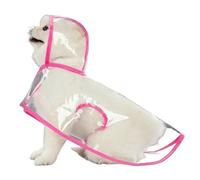 YYDPYZBD Pet Raincoat Dog Transparent Clothes Hooded Rain Jacket Waterproof Plastic Puppy Poncho Rainwear-pink-l