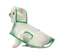 YYDPYZBD Pet Raincoat Dog Transparent Clothes Hooded Rain Jacket Waterproof Plastic Puppy Poncho Rainwear-green-xl