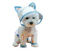 YYDPYZBD Pet Raincoat Dog Waterproof Clothes Dogs Apparels Small Clothing Pieces Hooded For Supplies Products-blue-l