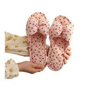 YYDPYZBD Slippers House For Women Slides With Breathable Cotton Indoor Open Toe Stitching Home Shoes-pink-suitable 35-37