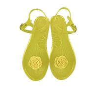 YYDPYZBD Women's sandals Colourful Jelly With Fruit Rose Lips Design Flat Strappy Casual For Summer Beach-camellia Yellow-41