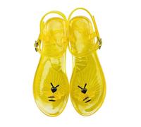YYDPYZBD Women's sandals Colourful Jelly With Fruit Rose Lips Design Flat Strappy Casual For Summer Beach-yellow Bee-42