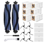YYDSLEE Replacement Parts for Eufy C10 Robot Vacuums Accessories kit, 2 Roller Brush, 4 HEPA Filters, 6 Side Brushes, 6 Dust Bags, 1 Clean Tool, 1 Screwdriver