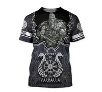 YYDSR Men T-Shirt Summer Myth of Viking Odin 3D All Over Print Harajuku Fashion Short Sleeve Unisex Tops(US Size),Viking Valhalla,M