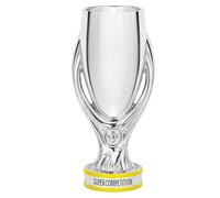 YYDSTES Europa Super Cup Trophy Replica,Champions Trophy Collectibles | Plated Silver Resin Football Trophiy,Sports League Memorabilia, Display Decor for Office,Club & Home,Gifts for Football Fans