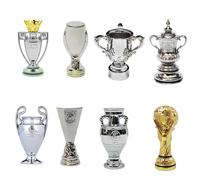 YYDSTES Mini Football Champions Trophy Model Simulation Soccer League Trophies Models Sports Fans Collect Souvenirs Desktop Ornaments Gifts For Fans,8pc