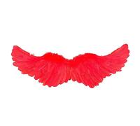 YYDSTYLE Adult Angel Wings Deluxe Feather Wings with Elastic Straps Halloween Costume Accessory for Men Women (Red, One Size)