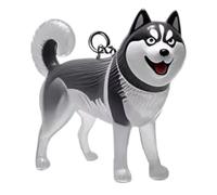 YYDSWTW Dog Hair Keychain Shape Pet Memorial Storage Box Fur Transparent Container 1 Pack Souvenir Keyring Hanging Charm A