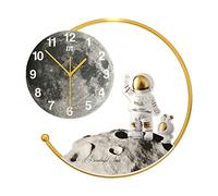 YYDX Astronaut Moon Wall Clocks, Boy Girl Bedroom Decoration Wall Clock for Living Room Bedroom Kids Room Decor, Battery Operated,47x50cm