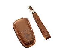 YYEFNMAZ 1pc Car Key Case Compatible for Mustang Explorer Edge Fusion Mondeo F150 F250 F350 F450 F550 2019 2020 Leather(Brown B)