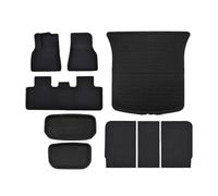 YYEFNMAZ All Weather Floor Mats Compatible for Tesla Model Y 2017-2025 And Model 3 2021-2025 Trunk Liners Full Protection Car Accessories(GRAY,Right-hand drive)