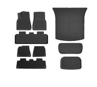YYEFNMAZ Car Floor Mats Compatible for Tesla Model Y Juniper 2025 Double Layer Carpets TPE Trunk Pads Non-slip Cargo Liner(Double Layer 9PCS)